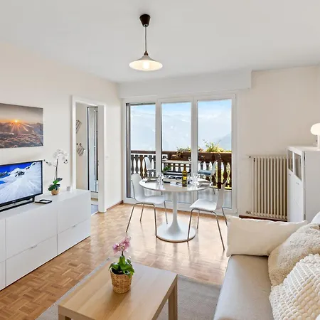 - - 2 Personnes - Balcon Avec Superbe Vue * Crans-Montana
