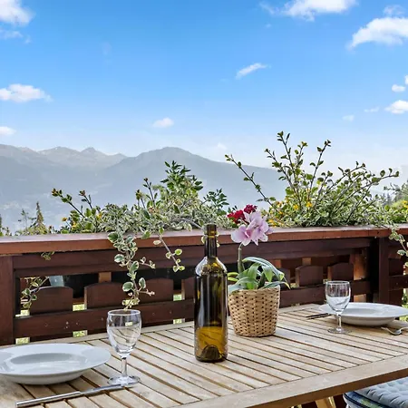 Charmant Studio Avec Superbe Vue Et Balcon דירה קראנס-מונטנה